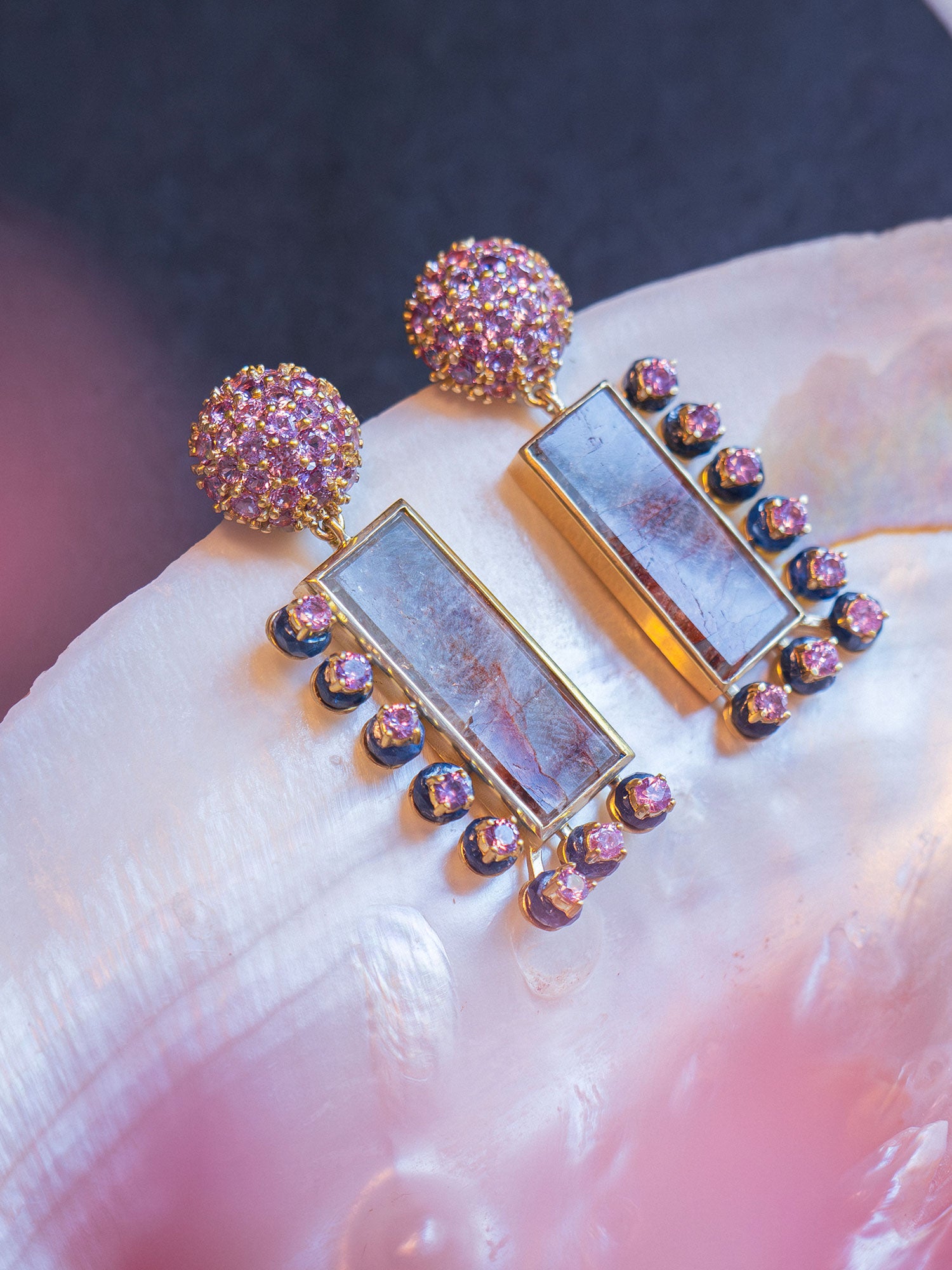 'Pink Moon' Earrings